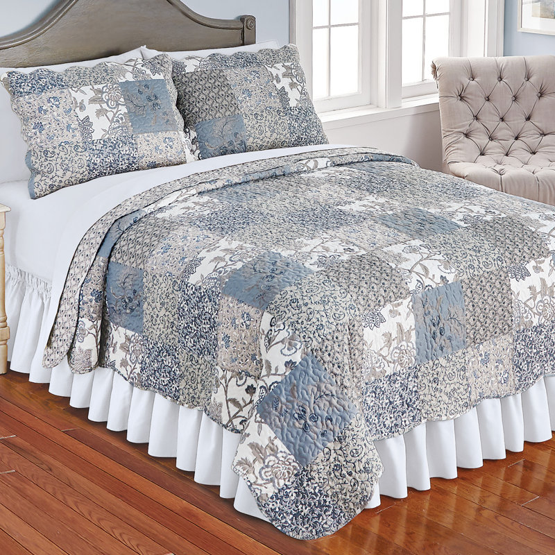 Rosalind Wheeler Moy Gray/Slate Blue/Taupe/White Polyester Blend